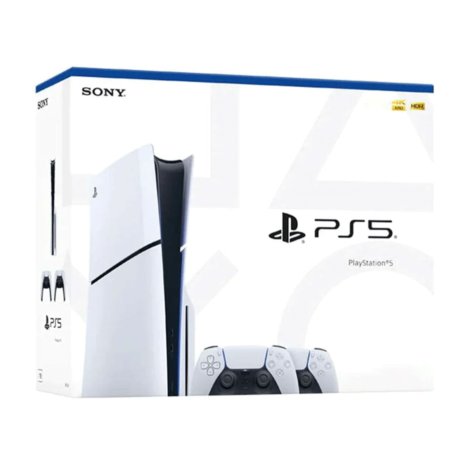 Sony Playstation PS5 Slim Console Two Dualsense Wireless Controllers Bundle